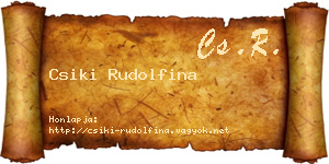 Csiki Rudolfina névjegykártya